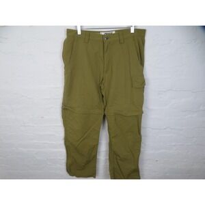 Mountain Khakis Pants Mens 34x30 Beige Nylon Convertible Hiking Zip Off Cargo